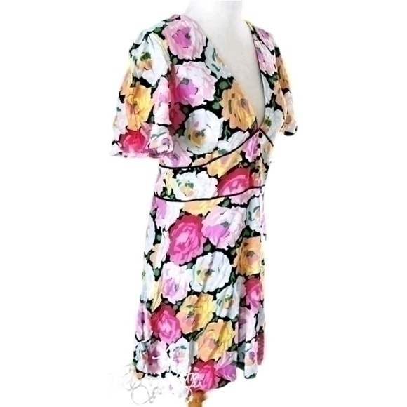 💥NWT💥 ZARA FLORAL MINI DRESS SZ L - Picture 4 of 6